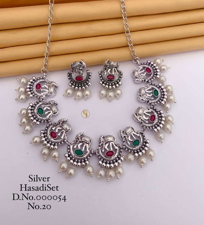 Designer Special Silver Navratri Hasadi Set 10 Wholesale Shop In Surat
